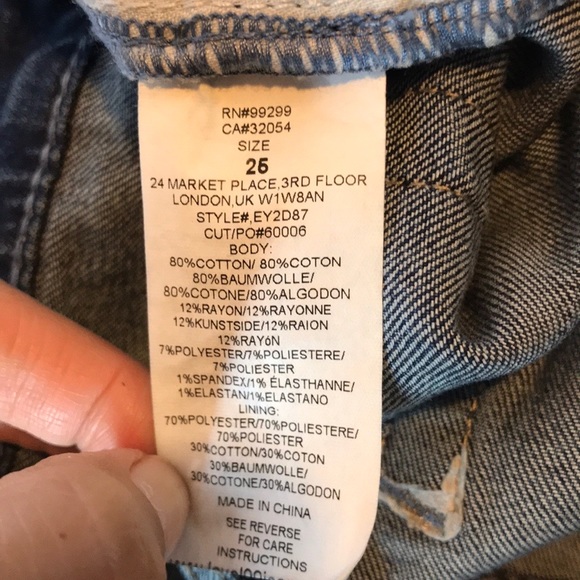 Anthro Level 99 Allie Raw Hem Mid-rise Jeans 25 - Picture 5 of 6